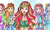 Girl Coloring Dress Up Games