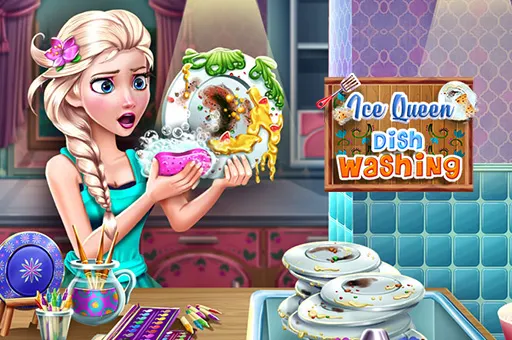 Ice Queen Dish Washing