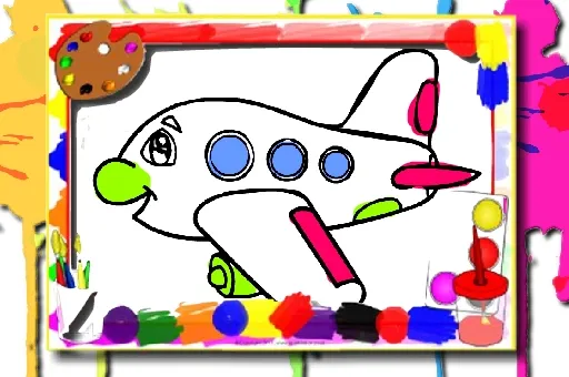 Airplane Coloring Book