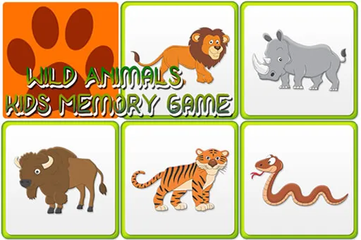 Kids Memory Wild Animals