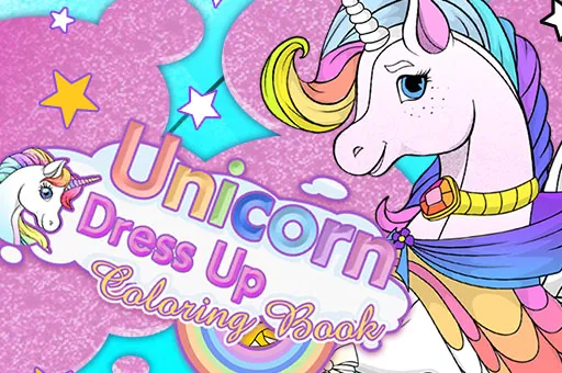 Unicorn Dress Up Coloring Book