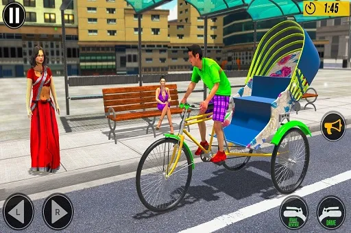 Bicycle Tuk Tuk Auto Rickshaw Free Driving Game