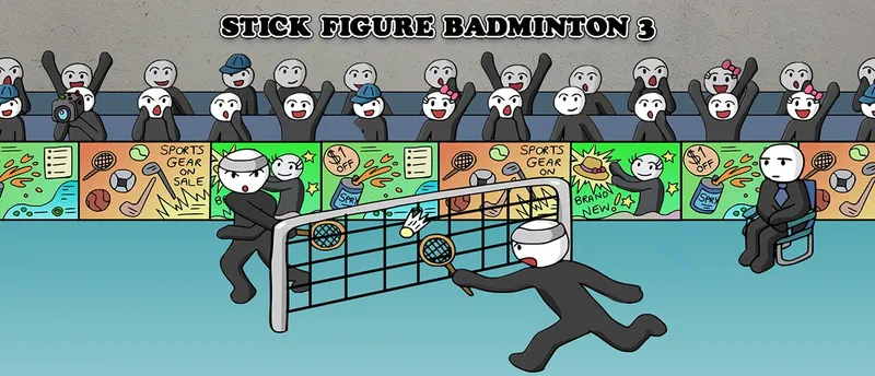 Stick Figure Badminton 3