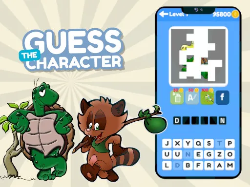 Guess the Character Word Puzzle Game