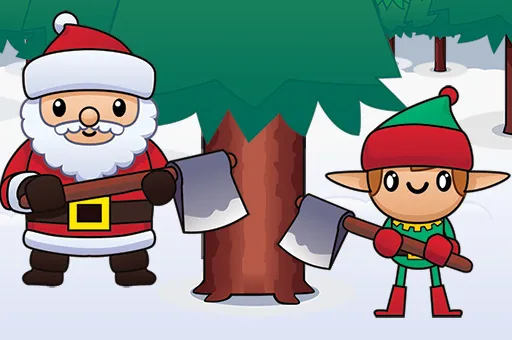 Wood Cutter Santa Idle