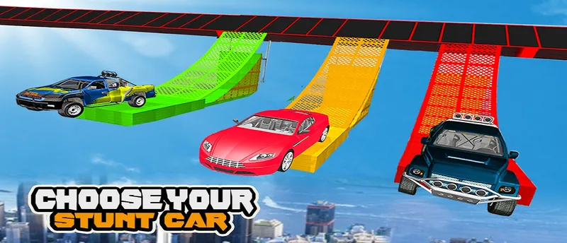 Mega Car Ramp Impossible Stunt Game