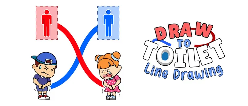 Draw To Toilet - Line Drawing