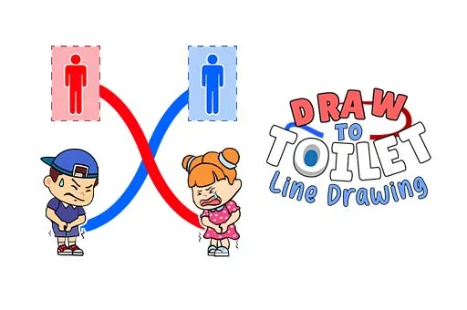 Draw To Toilet - Line Drawing