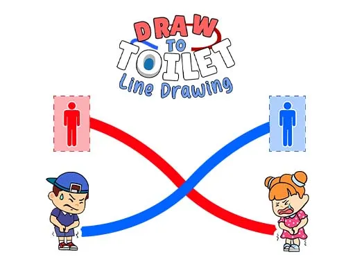 Draw To Toilet - Line Drawing