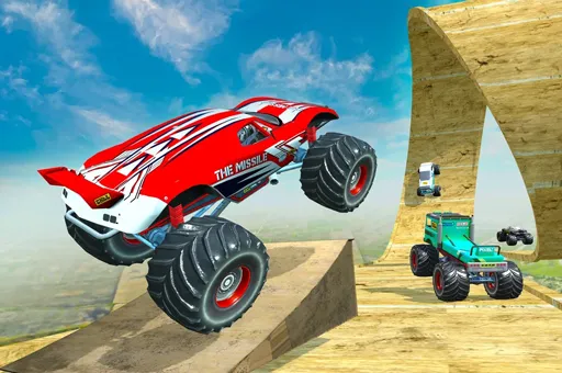 Mega Ramp Monster Truck Race