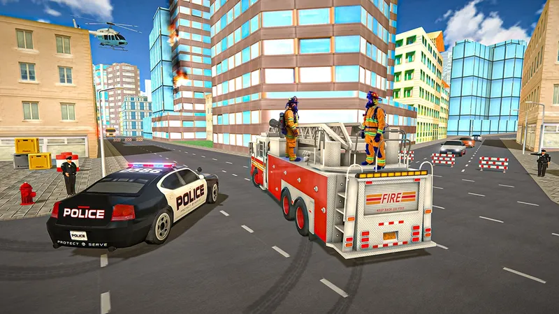 Flying Fire Truck Driving Sim