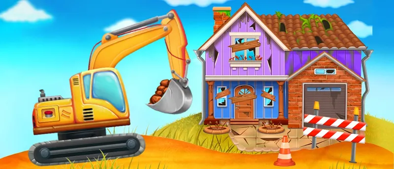 Construction Truck: Building Games for Kids