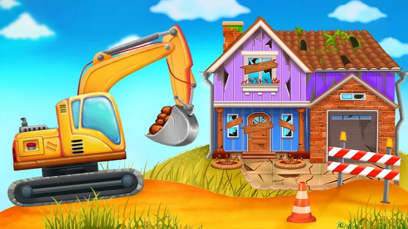 Construction Truck: Building Games for Kids