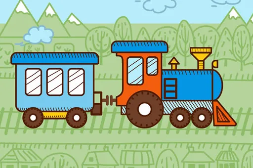 Trains For Kids Coloring