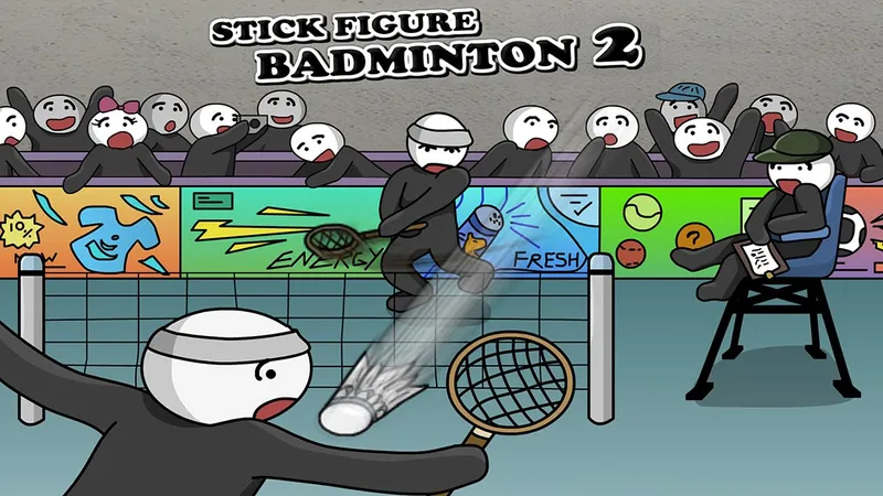 Stick Figure Badminton 2