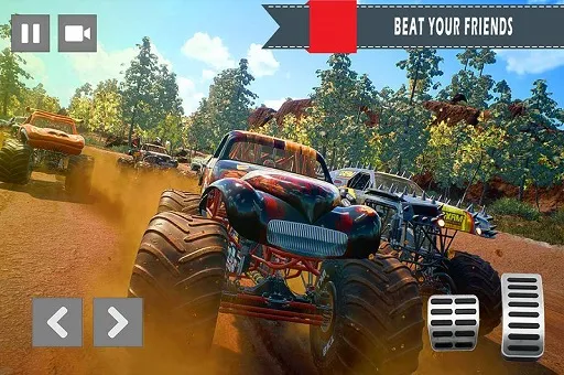 Monster Truck vs Zombie Death Shooting Game 