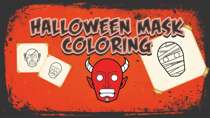 Halloween Mask Coloring Book