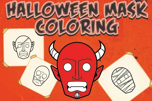 Halloween Mask Coloring Book