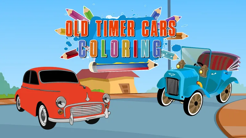 Old Timer Cars Coloring