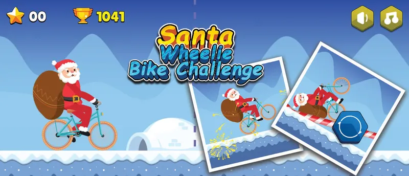 Santa Wheelie Bike Challenge