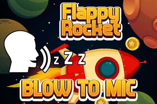 Flappy Rocket Playing with Blowing to Mic