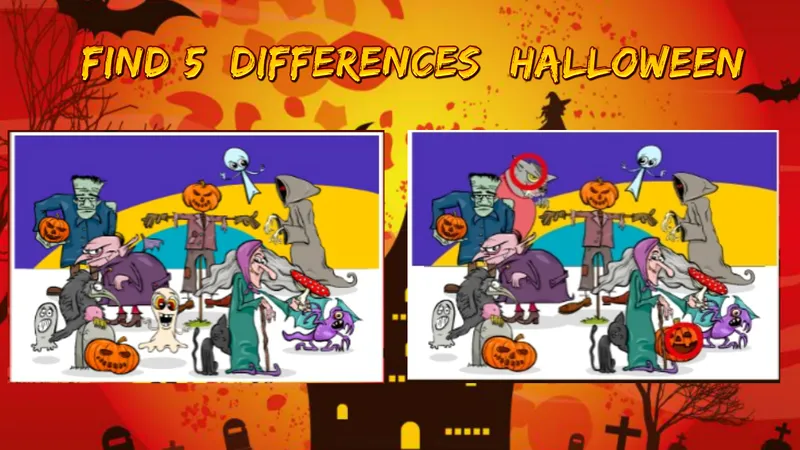 Find 5 Differences Halloween