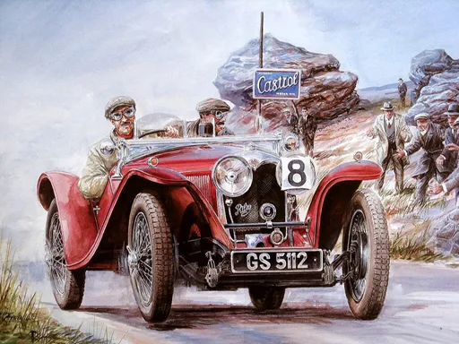 Painting Vintage Cars Jigsaw Puzzle 2