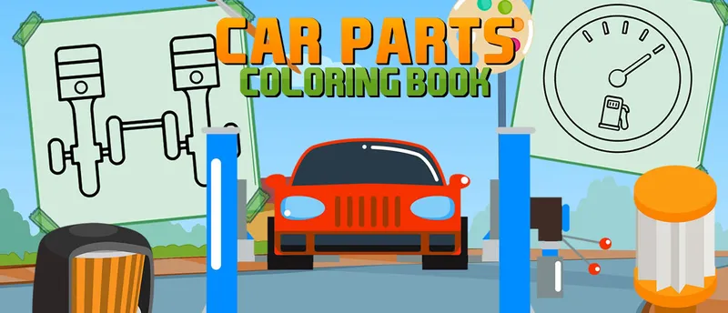 Car Parts Coloring Book