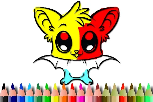 Cute Bat Coloring Book