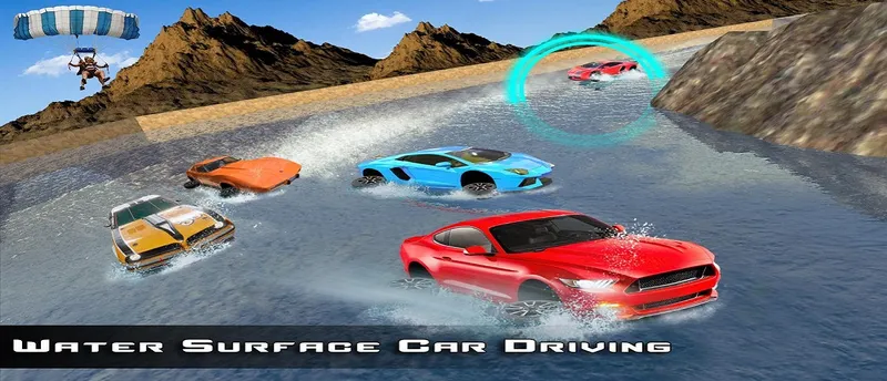 Incredible Water Surfing : Car Racing Game 3D