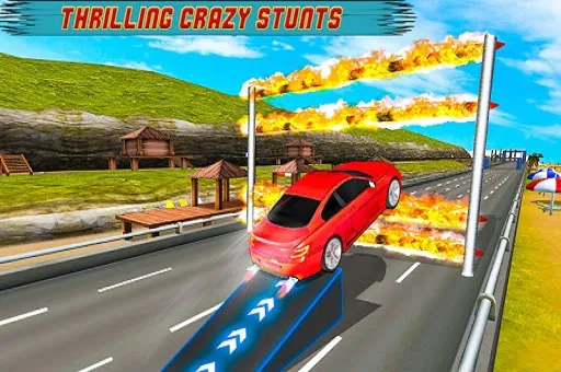 Marvelous Highway Car Stunt Ramp Car Stunt Race 