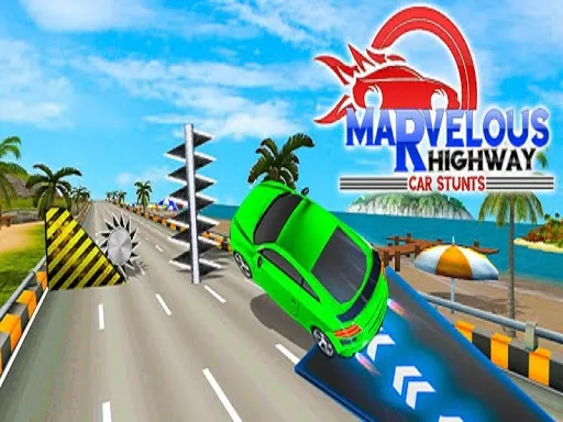 Marvelous Highway Car Stunt Ramp Car Stunt Race 