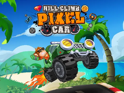 Hill Climb Pixel Car