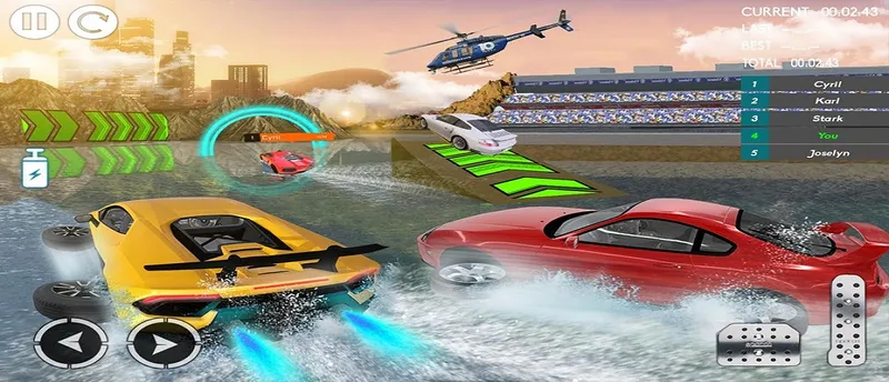 Water Car Stunt Racing 2019 3D Cars Stunt Games 