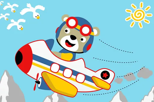 Friendly Airplanes For Kids Coloring