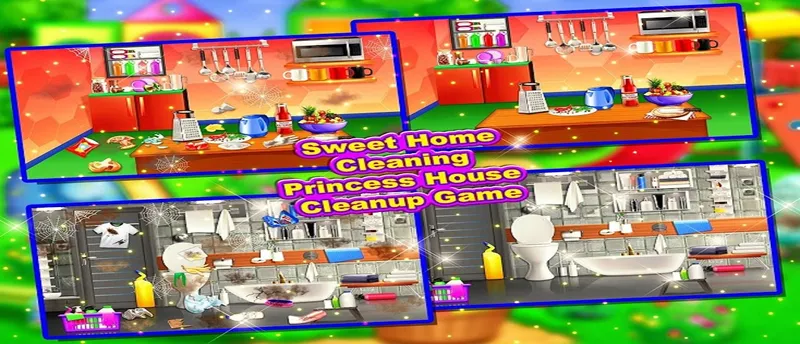 Sweet Home Cleaning : Princess House Cleanup Game