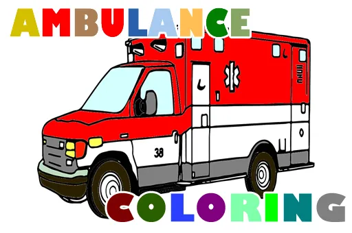 Ambulance Trucks Coloring Pages