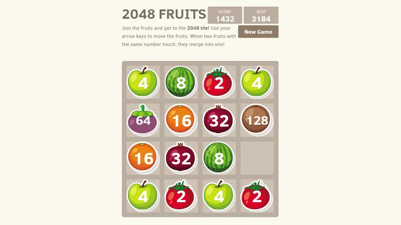 2048 Fruits