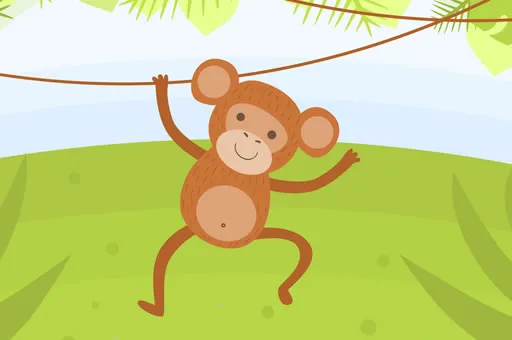 Funny Monkeys Coloring