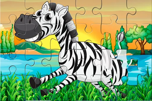 Happy Animals Jigsaw Game