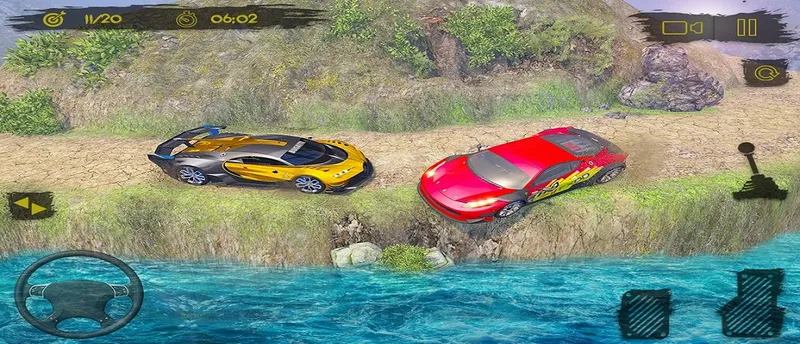 Water Slide Car Stunts Racer