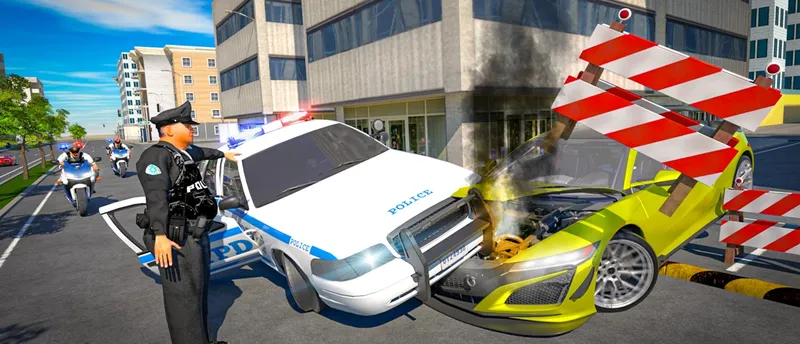 Police Bike Stunt Race Game