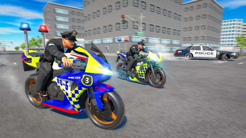 Police Bike Stunt Race Game