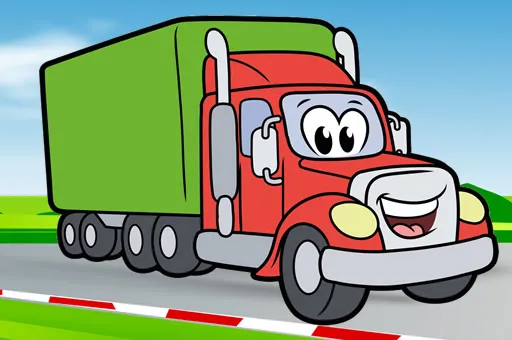 Happy Trucks Coloring