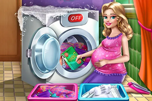 Mommy Washing Clothes