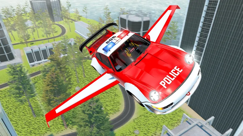 Flying Car Game Police Games