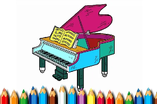 BTS Piano Coloring Book