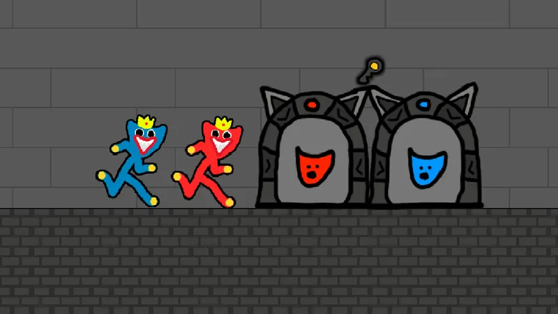 Red and Blue Stickman Huggy 2