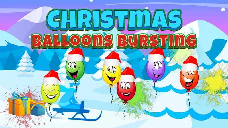 Christmas Balloons Bursting