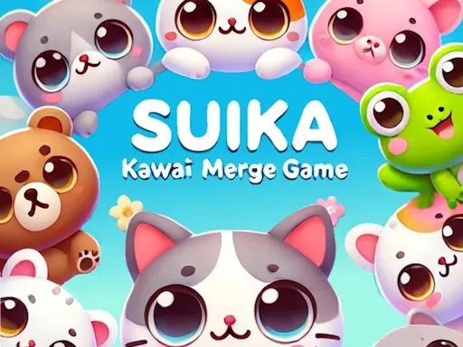 Suika Kawaii Cat Merge game